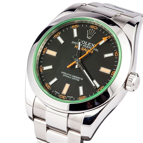 rolex milgauss green price|rolex milgauss price used.